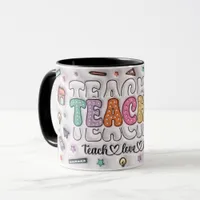 Cute Adorable Teacher 3D Inflated Look Design Mug