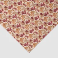 Abstract Watercikir Pattern in Warm Autumn Colors Tissue Paper