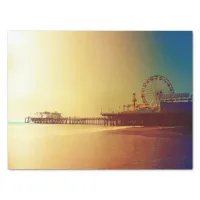 Santa Monica Pier - Orange Sunrise Photo Edit Tissue Paper