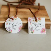 Colorful Floral Thank You Favor Tags