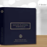 Navy Blue Gold Logo Estate Planning  3 Ring Binder