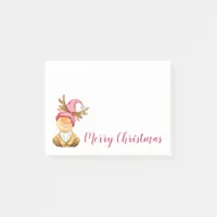 Cute Reindeer Gnome Merry Christmas Post-it Notes