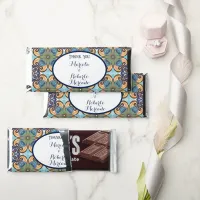 Elegant Mexican Floral Talavera Wedding  Hershey Bar Favors