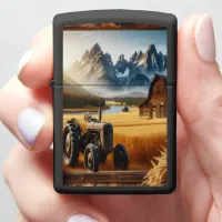 Mountain Farm View Zippo Lighter