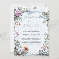 Something blue before I do pink Bridal Shower Invitation