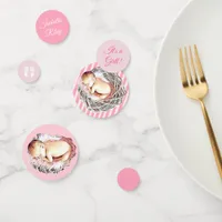 Personalized Pink Girl's Baby Shower confetti