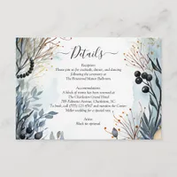 Ethereal Delicate Watercolor Serene Foliage   Enclosure Card