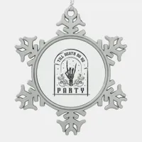 Till Death Do Us Party Gifts Retro Bachelorette Ha Snowflake Pewter Christmas Ornament