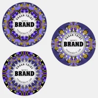 Purple Gold Royal Goth Steampunk Alt Brand Labels