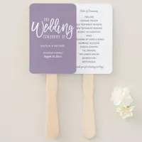 Wedding Program Fans | Brush Script (Lavender)