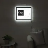 Simple Modern Black Company Logo LED Sign