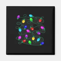 Christmas Lights -Let's Get Lit Lights- Merry & Br Magnet