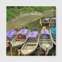 Parked Water Taxis :Krabi, Thailand Magnet