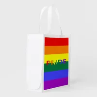 LGBT Pride Rainbow Flag Reusable Grocery Bag