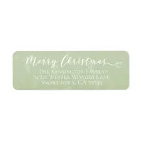 Modern Merry Christmas Pine Script Typography Label