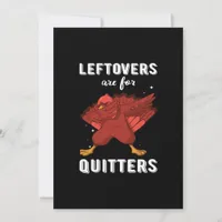 Leftovers Are For Quitters III Classic Funny Retro Holiday Card