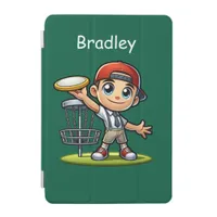 Cute Little Boy Playing Disc Golf Personalized iPad Mini Cover