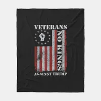 Military Veterans Protest Flag Patriotic Freedom Fleece Blanket