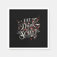 Savage Halloween Spooky Aesthetic Graphic Style Napkins