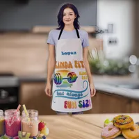 Kinda Fit Funny Gym Fitness Rainbow Apron