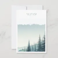 Pine Forest Wedding RSVP Card