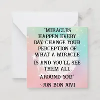 *~  Kindness Miracles   AP62  Note Card
