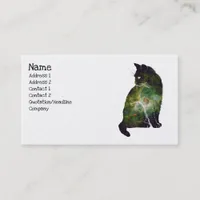 Magical Space Nebula Cat Business Card
