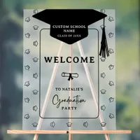 Modern Minimalistic Graduation Party Welcome Acrylic Sign