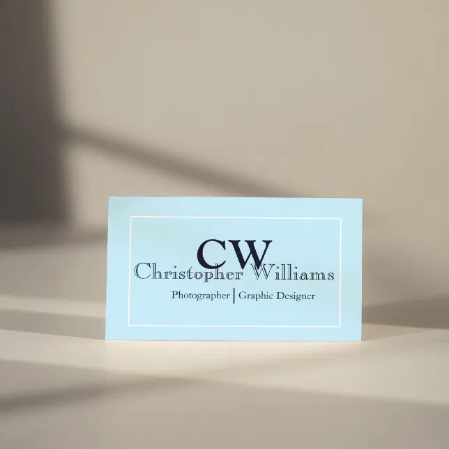 Professional Blue Minimalist Business Card