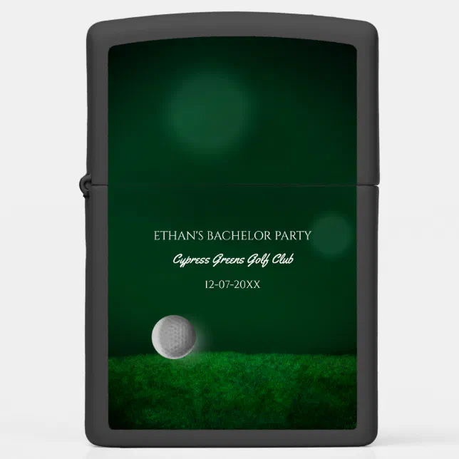 Golf Bachelor Party Golfers Party Green golf ball Zippo Lighter