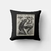 Goblin Mode Goblincore Fairycore Medieval Grunge Throw Pillow