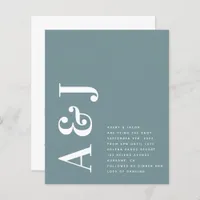 Budget Monogram QR Code Wedding Invitation