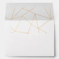 Gold Geometric Lines wedding Envelope