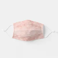 Rose Gold Pink Quartz Sparkle Marble Shimmering Adult Cloth Face Mask