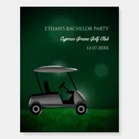 Golf Bachelor Party - Golfing trip Green golf cart Foam Board