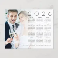 Budget Photo Happy New Year 2026 Calendar Newlywed