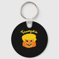 Trumpkin Pumpkin Halloween Design – Retro Slogan  Keychain