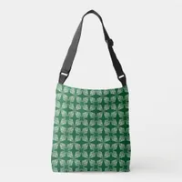 Cross Body Bag - Diamond Petals on Green