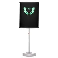 Skeleton Hands, Heart, Xray Halloween Costume Table Lamp