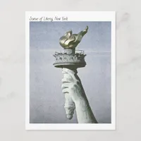 Modern Watercolour, Statue Of Liberty Torch Postcard