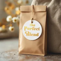 Elegant "The Perfect Blend" Wedding Photo Foil Favor Tags