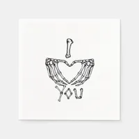 Skeleton Hands Making A Heart  Napkins