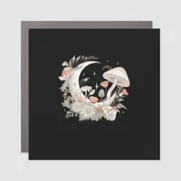 Aesthetic Moon Goblincore And Cottagecore Mushroom Car Magnet