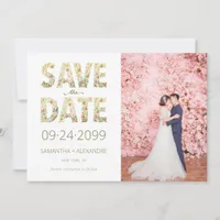 Bold Modern Rustic Boho Floral Greenery Wedding Save The Date