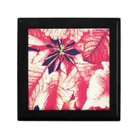 Poinsetta Flower Grunge Jewelry Box