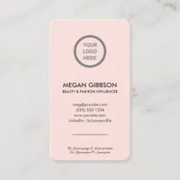 Pink Minimalist Professional Corporate Branding Business Card