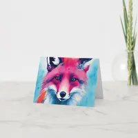 Red Fox blank inside all occasions card