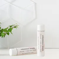 Pink marble corporate business lip balm