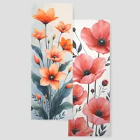 Two Different Images Whimsy Floral Illustrations Bookmarks