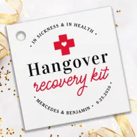Hangover Recovery Kit Personalized Wedding Party Favor Tags